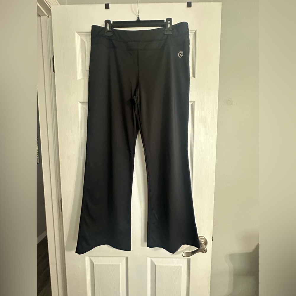 Christine Alexander Classic Black Flare leggings EUC